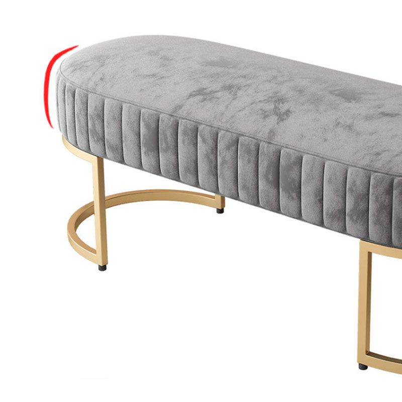 12.48-inch Width Modern Seating Bench Cushioned Metal Entryway Bench Clearhalo 'Benches' 'Chairs & Seating' 'furn' 'furn_benches' 'Furniture' 'Living Room Furniture' 1200x1200_42879a7d-4c38-455f-94d6-12cc34bc2423
