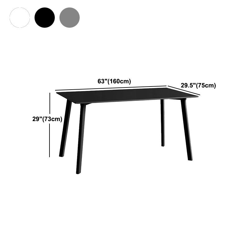 Modern Solid Wood Dinette Table Rectangle Home Desk 4 Legs Dining Table Clearhalo 'Dining Tables & Seating' 'Dining Tables' 'dining_table' 'furn' 'furn_dining_table' 'Furniture' 'furniture_dining_table' 'Kitchen & Dining Furniture' 'kitchen' 'kitchen_dining_table' 1200x1200_42891d86-2bc8-4cb8-acdd-c3d2a45f0568