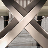 Mesa de comedor rectangular Juego 1/2/5/6/7 PCS Mesa de comedor de piedra sinterizada con sillas laterales