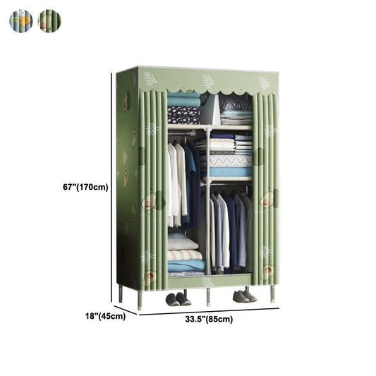 Armadio del guardaroba contemporaneo in metallo a 1 porta con scaffali