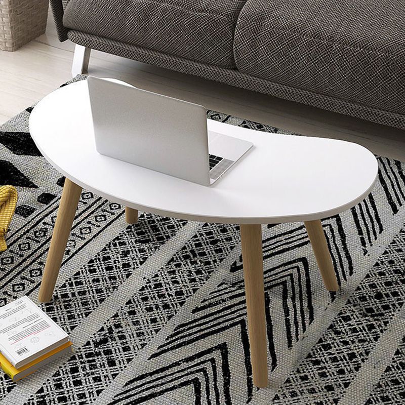 15.7"H Modern 4 Legs Wood Base White/Pink/Natural Irregular Top Coffee Table Clearhalo 'Coffee & Accent Tables' 'Coffee Tables' 'coffee_tables' 'furn' 'furn_coffee_tables' 'Furniture' 'Living Room Furniture' 1200x1200_428b3c35-9c24-4e63-9969-52bcf3d1a297