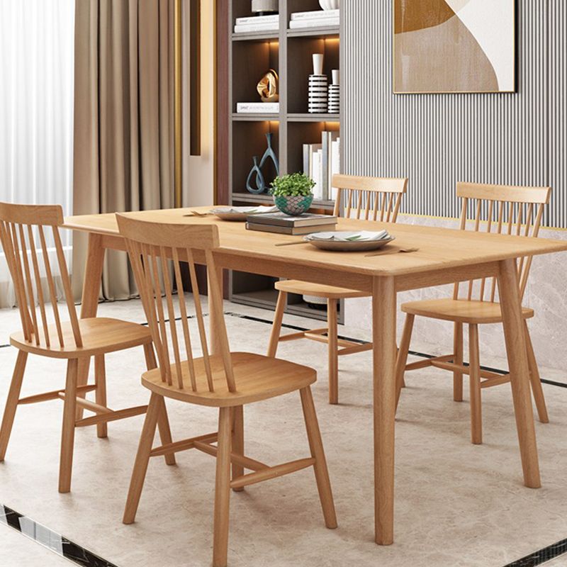 Luxury Rectangle Dining Table Solid Wood Dining Table with 4 Legs Clearhalo 'Dining Tables & Seating' 'Dining Tables' 'dining_table' 'furn' 'furn_dining_table' 'Furniture' 'Kitchen & Dining Furniture' 1200x1200_428ba2d1-196e-4e9e-83e6-f131ff7eb885