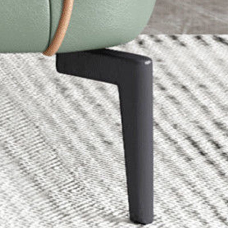 フェイクレザーソファタキシードアームステイン耐性ソファ25.59 "Hアパートメント