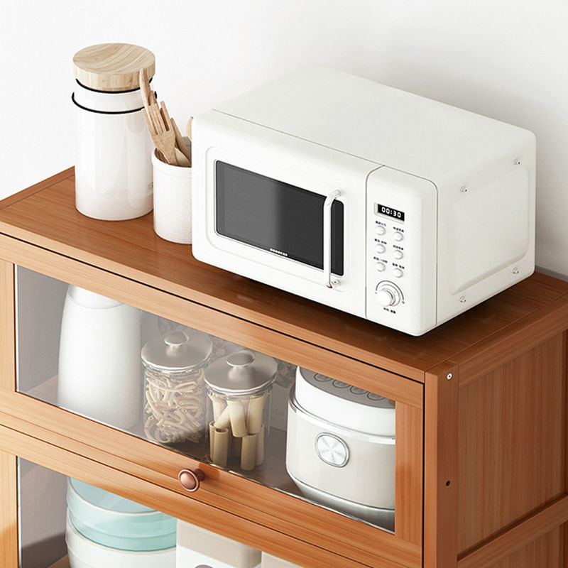 Brown Bamboo Kitchen Server Modern Dining Server for Living Room Clearhalo 'buffet_sideboard' 'Buffets & Sideboards' 'furn' 'furn_buffet_sideboard' 'Furniture' 'Kitchen & Dining Furniture' 1200x1200_428c2b5f-5e2d-4690-9675-c5b9ab75723c