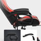 Swivel gamingstoel met zwarte nylon frame moderne computerbureau stoel met wielen