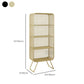 11" Wide Glam Shelf Bookcase Closed Back Metal Shelves Included Bookshelf