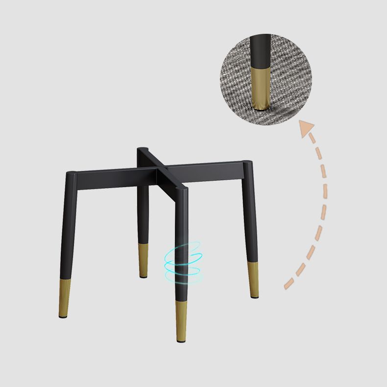 Glam Metal Dining Room Chairs PU Leather Dining Arm Chair for Restaurant Use Clearhalo ' kitchen&dining_furn' 'Dining Chairs' 'Dining Tables & Seating' 'dining_chair' 'furn' 'furn_dining_chair' 'Furniture' 'furniture_dining_chair' 'Kitchen & Dining Furniture' 'kitchen' 1200x1200_428d4e3c-9b69-4b14-8d20-af93469ffab1