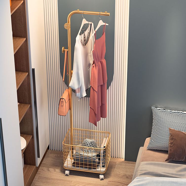 Rastrellino per gancio metallico con pentola da letto contemporanea con deposito