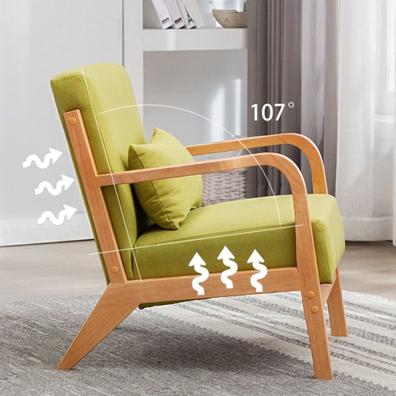 Scandinavian Basic Four Leg Armchair Solid Wood Living Room Armchair Clearhalo 'Accent Chairs' 'accent_chairs' 'Chairs & Seating' 'furn' 'furn_accent_chairs' 'Furniture' 'Living Room Furniture' 1200x1200_428ef888-a6b0-4acd-8ef0-21ed09f8d98a