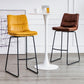 Nordic Indoor Simple Barstool Low Back Iron Tall Stool with Leather Seat Clearhalo 'Bar Furniture' 'Bar Stools' 'bar_stools' 'furn' 'furn_bar_stools' 'furniture_bar_stools' 'Kitchen & Dining Furniture' 'kitchen&dining_furn' 'kitchen' 'kitchen_furn' Furniture' 1200x1200_428fdd6b-cd15-4864-86c7-9db713ddcfdf