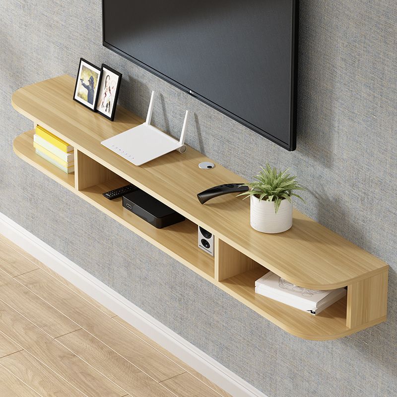 Mobile TV moderno in legno Console TV a parete con 4 ripiani