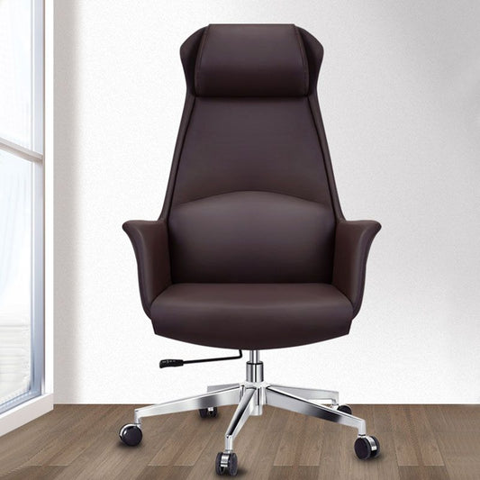 High Back Leather Management Office Chair Executive Swivel Office Chair Clearhalo 'furn' 'furn_office_chair' 'Furniture' 'Office Chairs' 'Office Furniture' 'office_chair' 1200x1200_4293453d-d5bf-4720-b311-bc5467676ecf