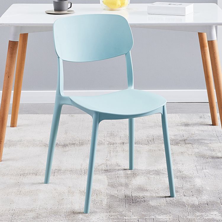 Scandinavian Plastic Armless Dining Chairs Dining Room Open Back Side Chair Clearhalo ' kitchen&dining_furn' 'Dining Chairs' 'Dining Tables & Seating' 'dining_chair' 'furn' 'furn_dining_chair' 'Furniture' 'furniture_dining_chair' 'Kitchen & Dining Furniture' 'kitchen' 1200x1200_42936764-bab4-4f0e-b0bd-b7ee790e57a1