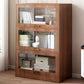 Modern Engineered Wood Bookshelf Standard Closed Back Bookcase