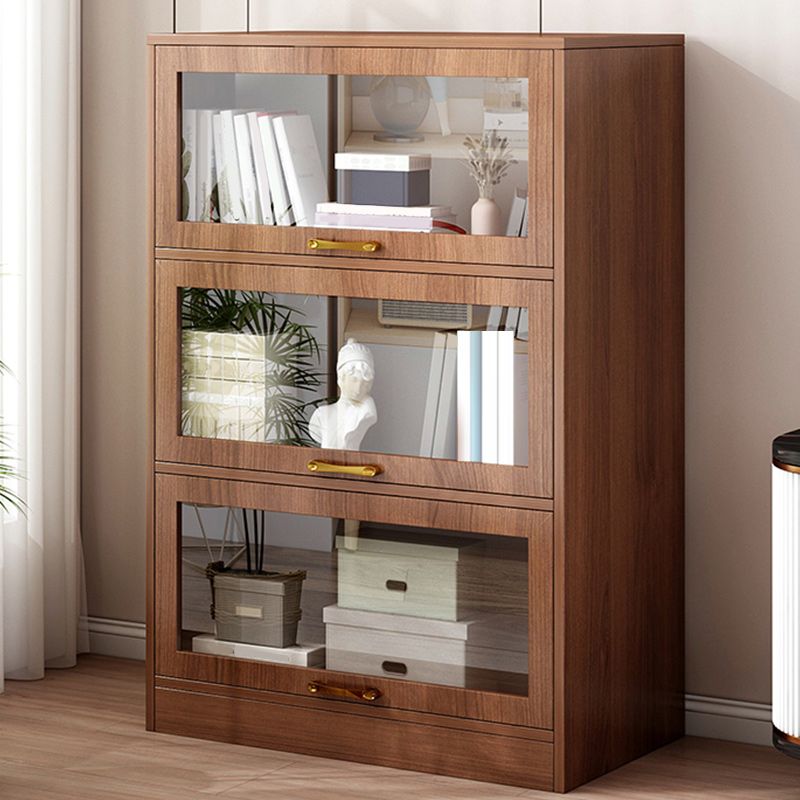 Modern Engineered Wood Bookshelf Standard Closed Back Bookcase