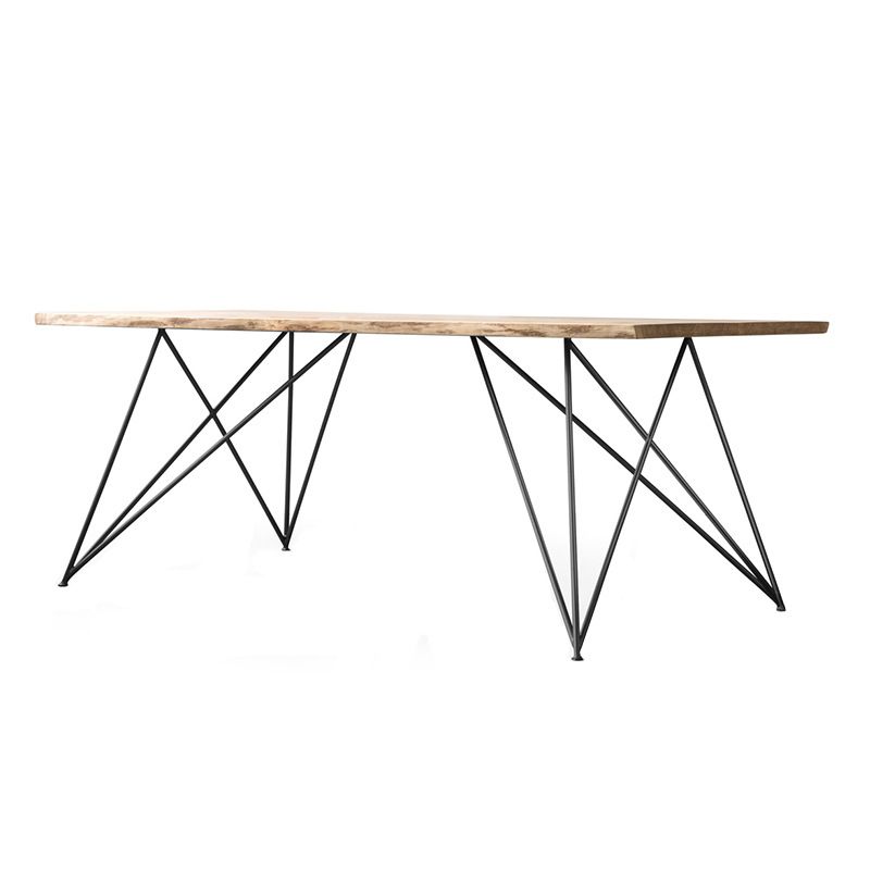 Moderne eettafel in bruine houten rechthoek eettafel voor keuken