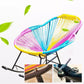 Chaise à bascule contemporaine Rootan Metal Frame Wing Chaise arrière Back Rocking Chair