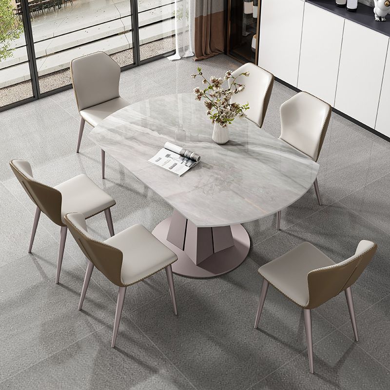 Traditional Luxury Dining Table Round Sintered Stone Pedestal Dining Table for Home Clearhalo ' dining_table' 'Dining Tables & Seating' 'Dining Tables' 'furn' 'furn_dining_table' 'Furniture' 'furniture_dining_table' 'Kitchen & Dining Furniture' 'kitchen&dining_furn' 'kitchen' 'kitchen_dining_table' 1200x1200_4296c918-0b9e-40f4-9d33-504eb5b84c7c