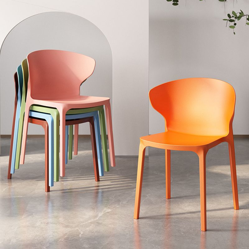 Scandinavian Meeting Room Plastic Side Chair Matte Finish Wingback Dining Chair (Set of 4) Clearhalo ' kitchen&dining_furn' 'Dining Chairs' 'Dining Tables & Seating' 'dining_chair' 'furn' 'furn_dining_chair' 'Furniture' 'furniture_dining_chair' 'Kitchen & Dining Furniture' 'kitchen' 1200x1200_429793ec-66a7-49e4-ba37-366ab0e25238
