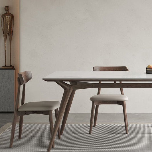 Modern Style Side Chair Wood Open Back Dining Room Chair for Kitchen