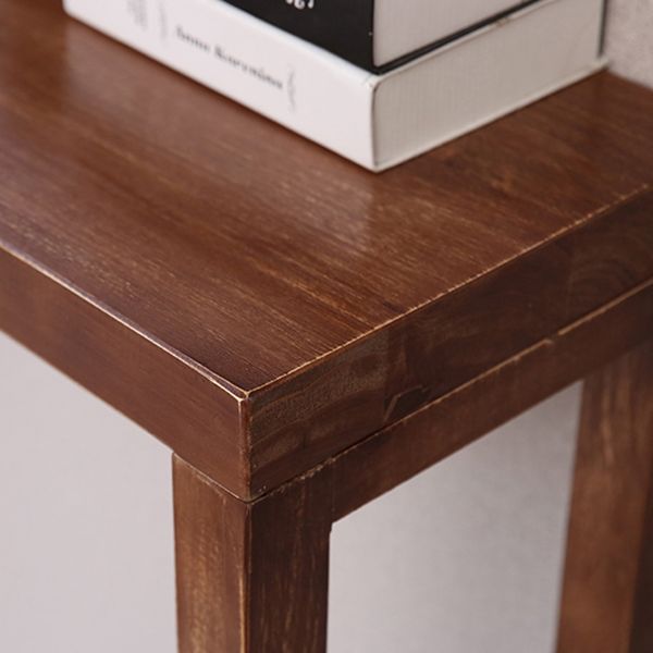 12 inch Wide Accent Table Mid-Century Modern Rectangle Wooden Console Table for Hall