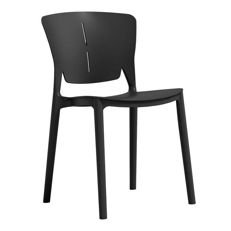 Sillas de estilo contemporáneo silla sin brazo para cocina con patas de plástico