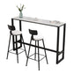 Juego de mesa de Bar rectangular contemporánea, mesa de Bar con estructura de hierro y taburetes, 1/3/5 Uds.