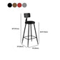 Modern Backrest Counter Stool Iron Bar Stool with Leather Cushion and Pedal for Cafe Clearhalo 'Bar Furniture' 'Bar Stools' 'bar_stools' 'furn' 'furn_bar_stools' 'Furniture' 'Kitchen & Dining Furniture' 1200x1200_42a073c1-85ca-4400-924d-10fe4a55c2a7