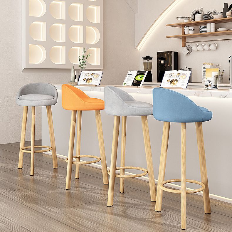 Modern Backrest Armless Counter Stool Steel Cashier Bar Stool with Cushion Clearhalo 'Bar Furniture' 'Bar Stools' 'bar_stools' 'furn' 'furn_bar_stools' 'furniture_bar_stools' 'Kitchen & Dining Furniture' 'kitchen&dining_furn' 'kitchen' 'kitchen_furn' Furniture' 1200x1200_42a0bdc7-b3f2-4594-b517-f39b909a8c85