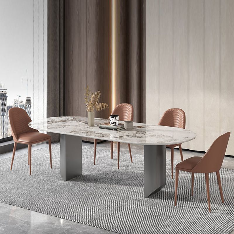 Minimalist Design 1/4/5/7 Pieces Furniture Oval Sintered Stone Top Dining Room Table Set Clearhalo 'Dining Room Sets' 'Dining Tables & Seating' 'dining_room_set' 'furn' 'furn_dining_room_set' 'Furniture' 'furniture_dining_room_set' 'Kitchen & Dining Furniture' 'kitchen&dining_furn' 'kitchen' 1200x1200_42a1bde4-4a93-4ce3-8bb4-0799cc263f67