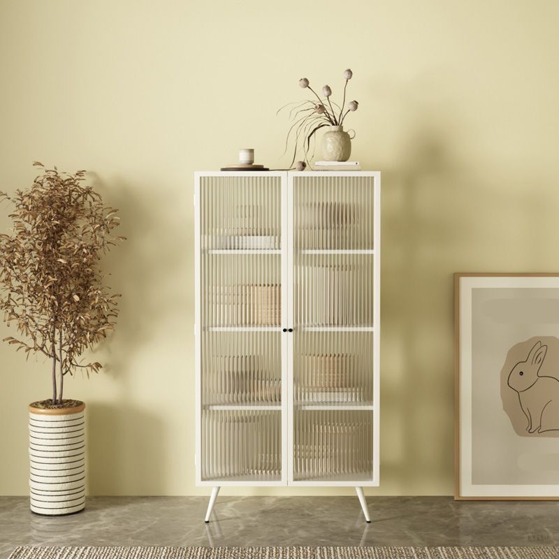 53"H Rectangular Metal Side Board Modern Minimalist Home Sideboard with Door Clearhalo 'buffet_sideboard' 'Buffets & Sideboards' 'furn' 'furn_buffet_sideboard' 'Furniture' 'Kitchen & Dining Furniture' 1200x1200_42a2f76f-902e-498a-93e2-96c30b9b9151