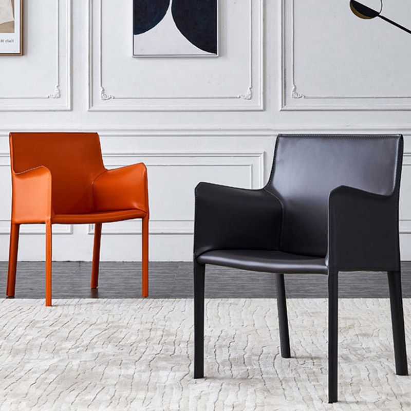 工業用布張りのアームダイニングチェアキッチンパーソンズチェア