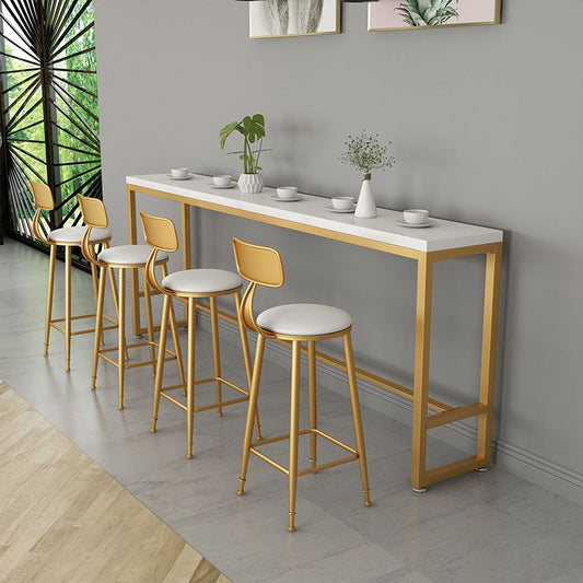 Tabouret de bar à coussin blanc