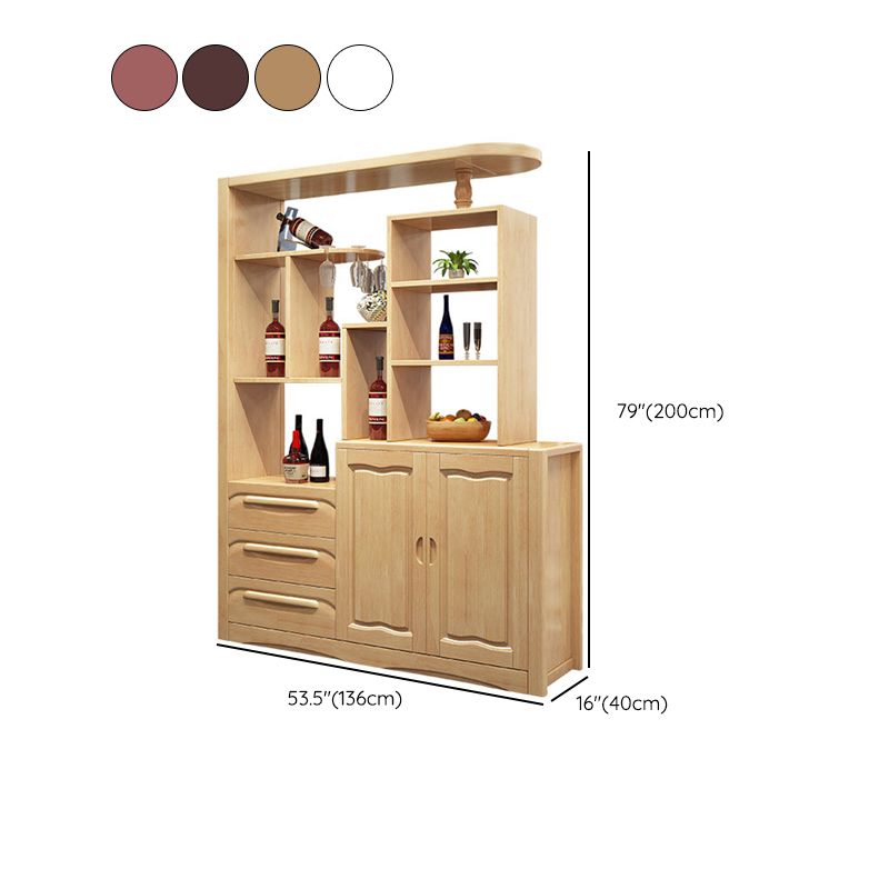 コンテンポラリー78.74 "Hキャビネットソリッドウッドアクセントキャビネット付きドア付き