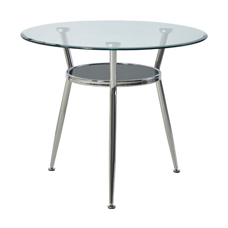 Modern Style Glass Dining Table Clear Round Table with 3 Legs for Home Use Clearhalo ' dining_table' 'Dining Tables & Seating' 'Dining Tables' 'furn' 'furn_dining_table' 'Furniture' 'furniture_dining_table' 'Kitchen & Dining Furniture' 'kitchen&dining_furn' 'kitchen' 'kitchen_dining_table' 1200x1200_42a44b8f-6215-42ee-b647-9ef74b7fceff