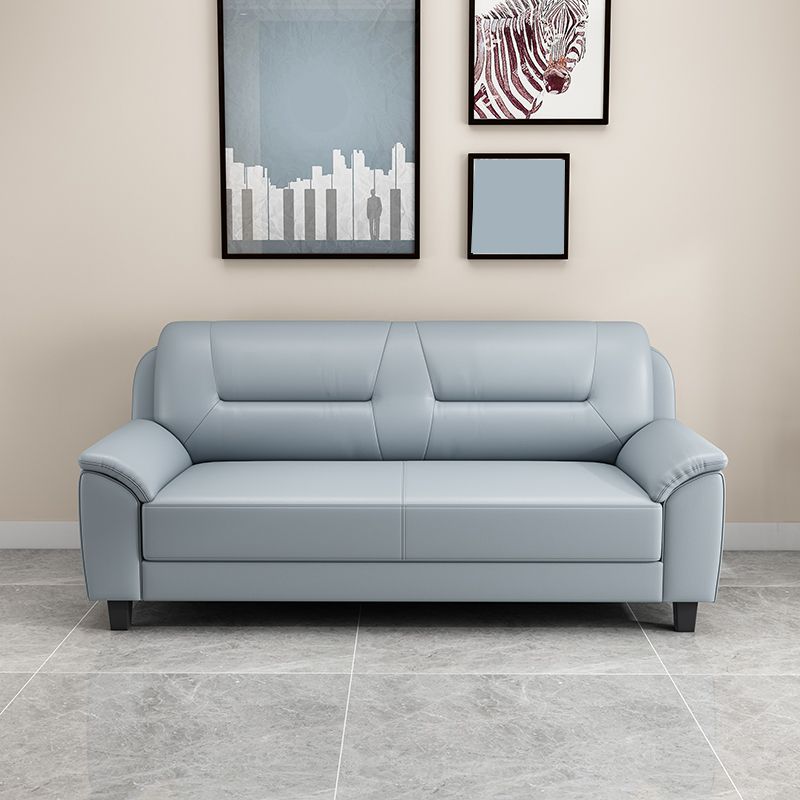 31.50" H Faux Leather Pillow Top Arm Sofa with Cushions for Living Room Clearhalo 'furn' 'furn_sofas' 'Furniture' 'furniture_sofas' 'kitchen' 'kitchen_sofas' 'Living Room Furniture' 'Sofa' 'sofas' 1200x1200_42a53d65-af6f-48bb-ad57-9e7528a64a2c