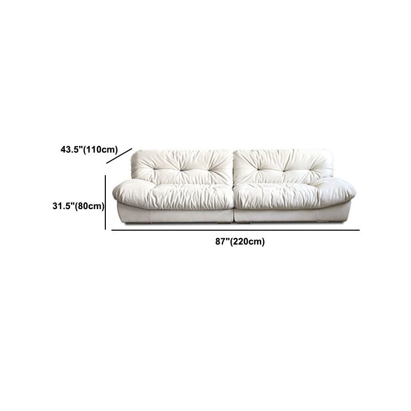 Modern de almohada cosida de almohada en sofá resistente a la mancha beige/naranja