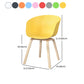 Scandinavian Beech Solid Back Arm Chair Plastic Matte Finish Dining Chair Clearhalo 'Dining Chairs' 'Dining Tables & Seating' 'dining_chair' 'Furniture' 'furniture_dining_chair' 'Kitchen & Dining Furniture' 1200x1200_42a80031-20c9-4080-a654-db73edb49f6b