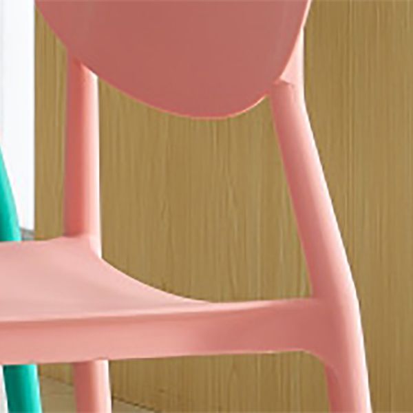 Contemporary Style Armless Chair Plastic Open Back Side Dining Chair for Restaurant