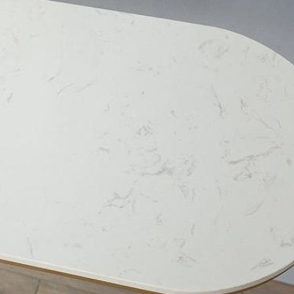 Glam Iron Bar Dining Table with White Stone Top Indoor Bistro Table Fixed Table Clearhalo 'Bar Furniture' 'Bar Tables' 'bar_tables' 'furn' 'furn_bar_tables' 'Furniture' 'furniture_bar_tables' 'Kitchen & Dining Furniture' 1200x1200_42a8c9b6-86b5-4946-838a-f6e3a827595a