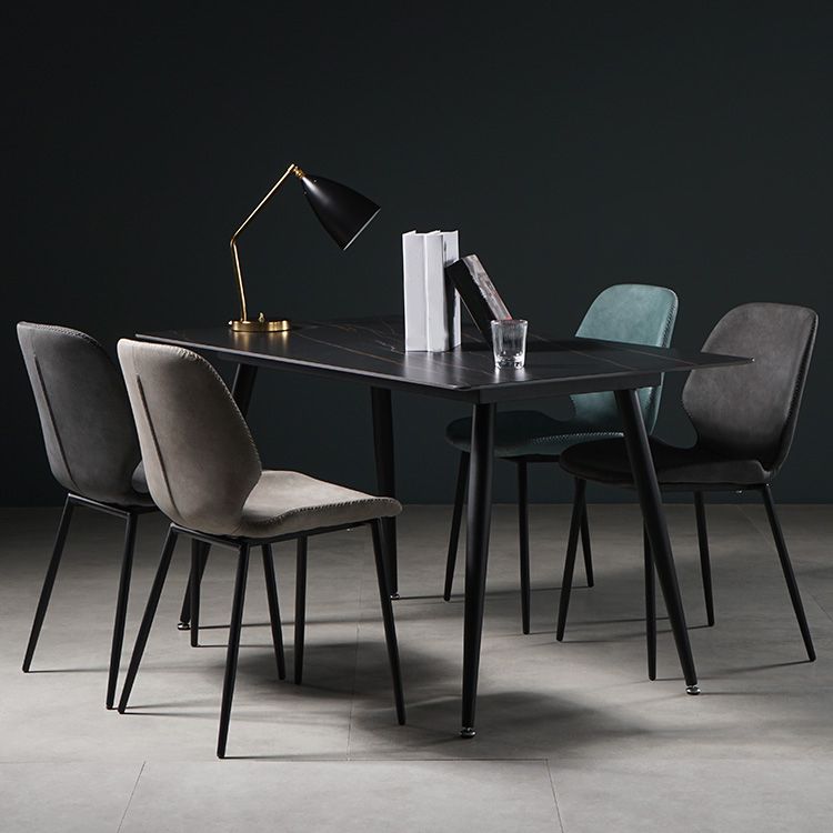 Contemporary Style Kitchen Metal Dining Chair Wingback Dining Armless Side Chair Clearhalo ' kitchen&dining_furn' 'Dining Chairs' 'Dining Tables & Seating' 'dining_chair' 'furn' 'furn_dining_chair' 'Furniture' 'furniture_dining_chair' 'Kitchen & Dining Furniture' 'kitchen' 1200x1200_42a9e063-563b-4c39-8d6c-8f7a860bd0f1