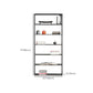Contemporary Metal Book Shelf Black Etagere Shelf Bookcase for Study Room 9.8" W