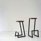 Modern Armless Bar Stool Indoor Round Seat Bar Chair with Metal Legs