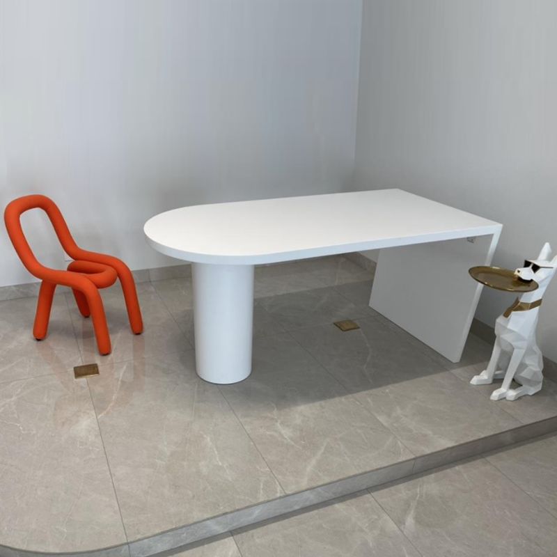 Tavolo da bar in legno con finitura opaca con tavolo da pub moderno doppio piedistallo per piccoli luoghi