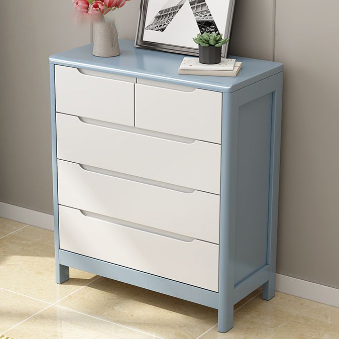 Vaste houten kast met laden 15,7 "D rechthoekige borst in rubberwood