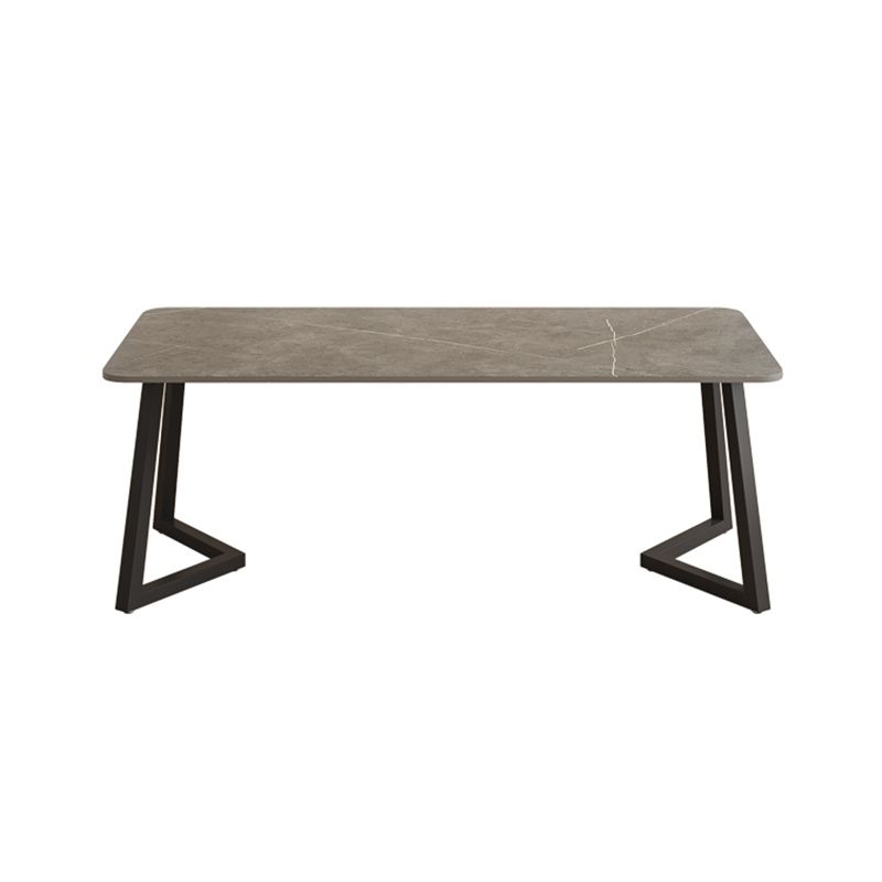 Modern Rectangle Stone Dining Table 1/2/5/7 Pieces Dining Set for Living Room Clearhalo 'Dining Room Sets' 'Dining Tables & Seating' 'dining_room_set' 'furn' 'furn_dining_room_set' 'Furniture' 'Kitchen & Dining Furniture' 1200x1200_42b22431-b303-46b3-91a6-7065058990f1