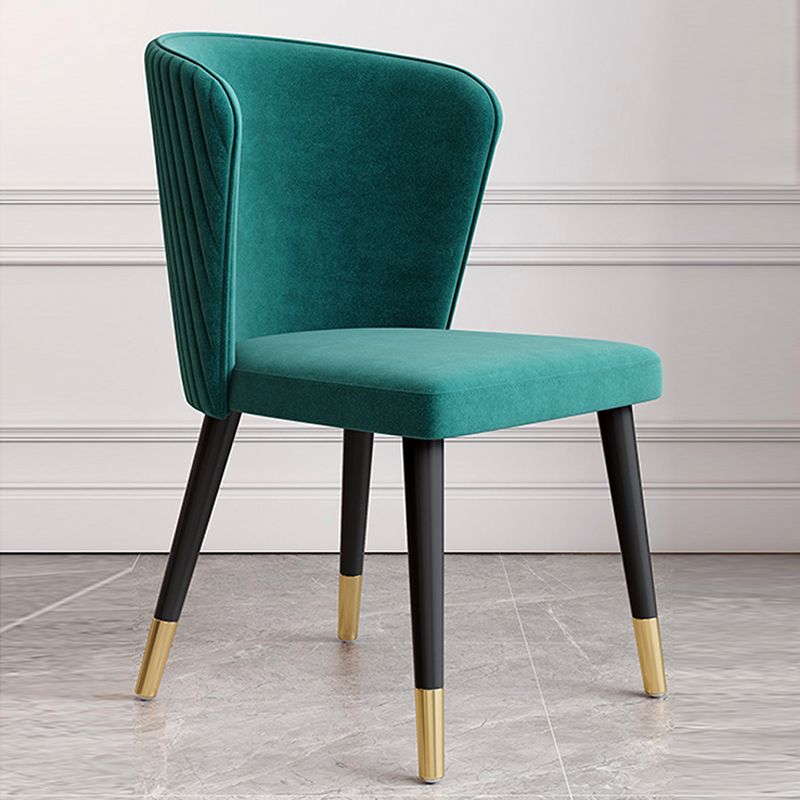 Glam Wood Dining Armless Chairs Velvet Dining Chairs for Restaurant Use Clearhalo ' kitchen&dining_furn' 'Dining Chairs' 'Dining Tables & Seating' 'dining_chair' 'furn' 'furn_dining_chair' 'Furniture' 'furniture_dining_chair' 'Kitchen & Dining Furniture' 'kitchen' 1200x1200_42b39774-cc48-4200-980f-4628ef9390cc