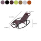 Chaise de fauteuil inclinable créatif chaise de rocker extérieur en osier avec des jambes sombres