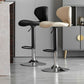 Draaibare verstelbare hoogte Bar Stool Industrial Faux lederen barkruk met voetsteun