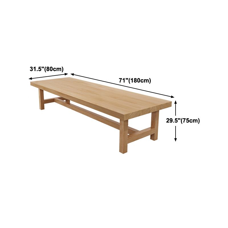 Table de réunion rectangulaire en bois massif du bureau à domicile
